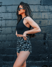 Cowgirl Black Branded Athletic Leisure Shorts | shorts | Cowgirl Black Branded Athletic Leisure Shorts