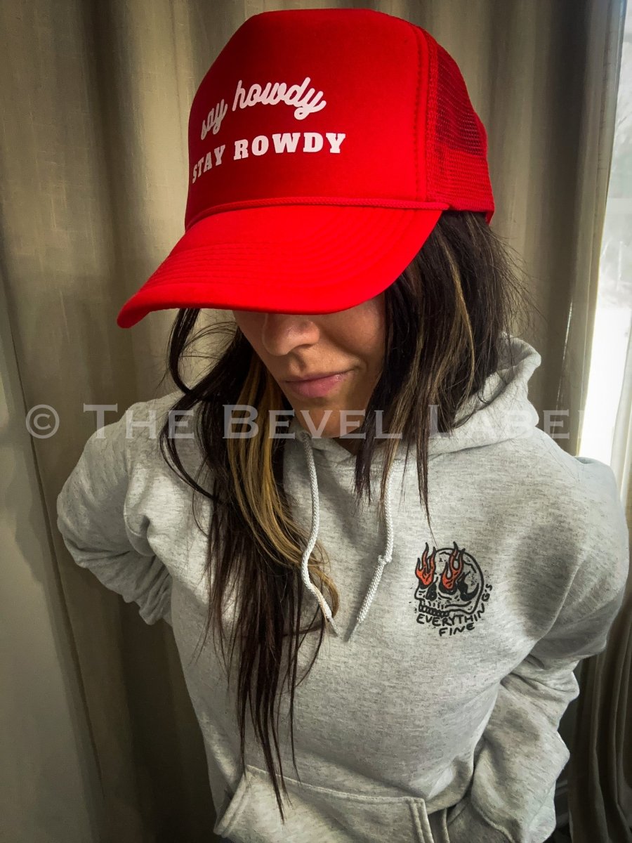 Ladies Everything's Fine Just Living Hoodie | Hoodie |