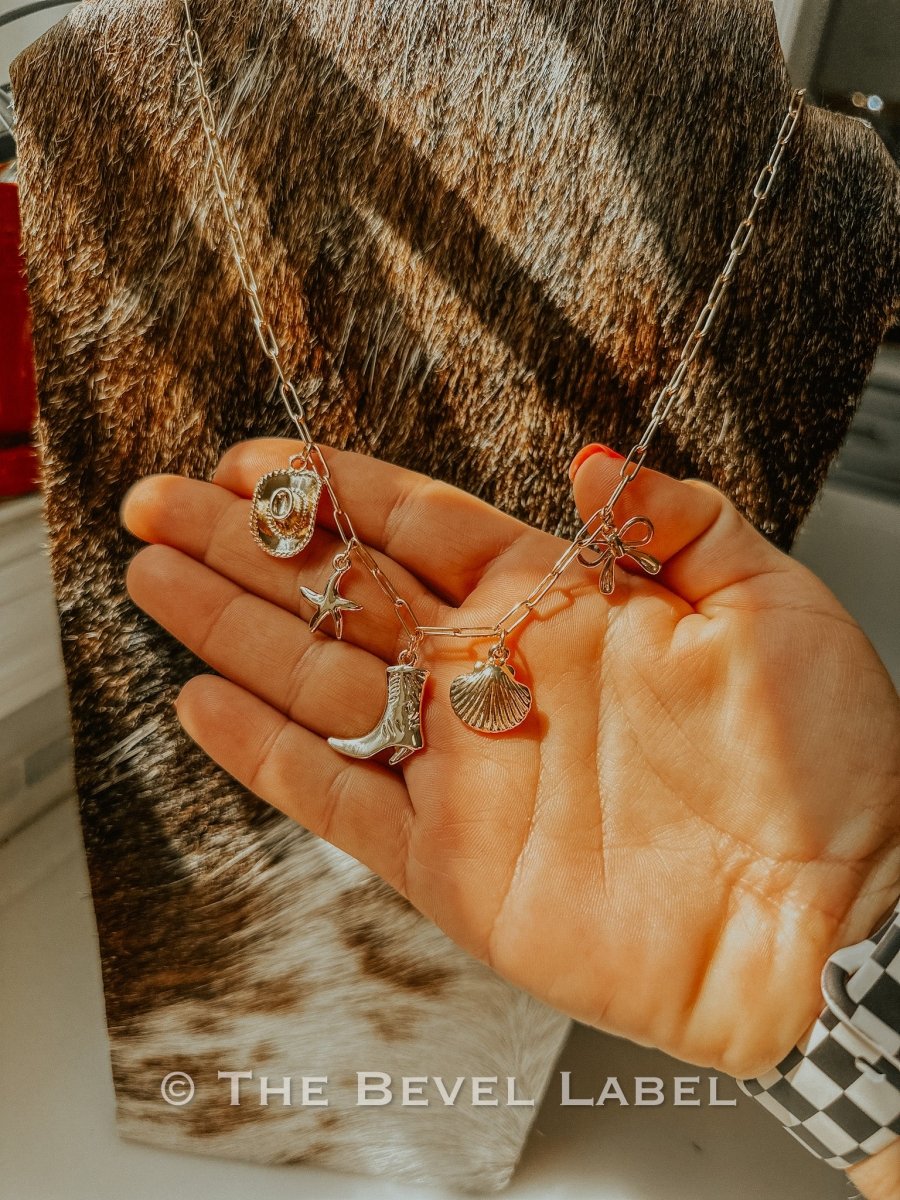 The Coastal Cowgirl Charm Necklace – Gold | necklace | The Coastal Cowgirl Charm Necklace – Gold