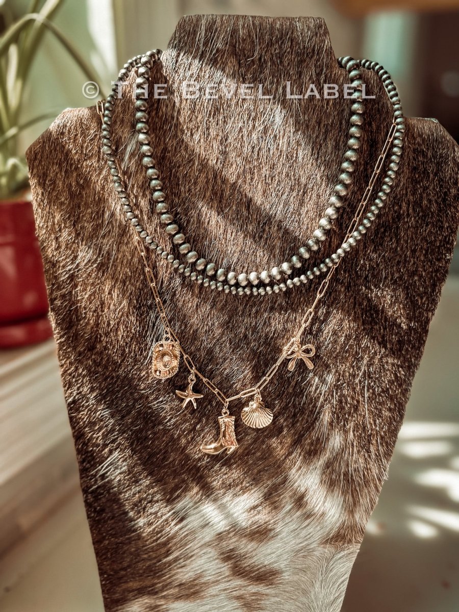 The Coastal Cowgirl Charm Necklace – Gold | necklace | The Coastal Cowgirl Charm Necklace – Gold