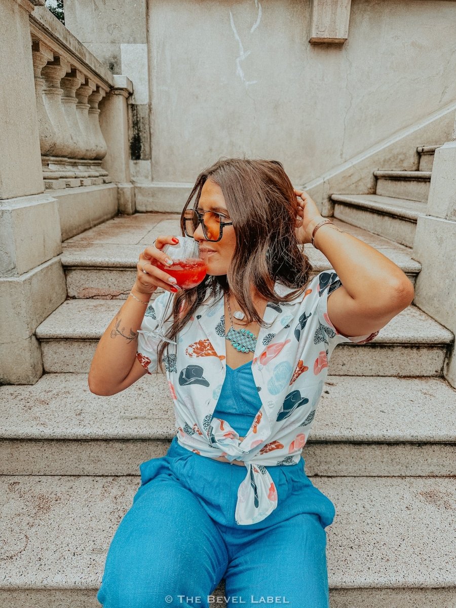 The Rodeo Luau Top – White Tropic Coastal Cowgirl Silk | Shirts & Tops | The Rodeo Luau Top – White Tropic Coastal Cowgirl Silk