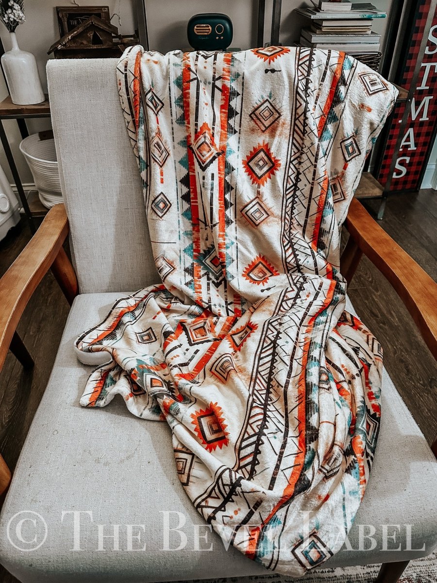 Tribes Velveteen Plush Blanket, Cozy Home Decor, Perfect for Snuggling, Rustic Gift, Bohemian Style | blanket |