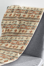 Tribes Velveteen Plush Blanket, Cozy Home Decor, Perfect for Snuggling, Rustic Gift, Bohemian Style | blanket |