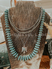 Western Pearl Layered Mini Necklace | necklace | Western Pearl 2 Layered Shorty Cowgirl Necklace for Women, Daily Wear and Casual Navajo Inspired Necklace