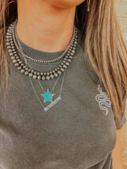 Western Pearl Layered Shorty Necklace | necklace |
