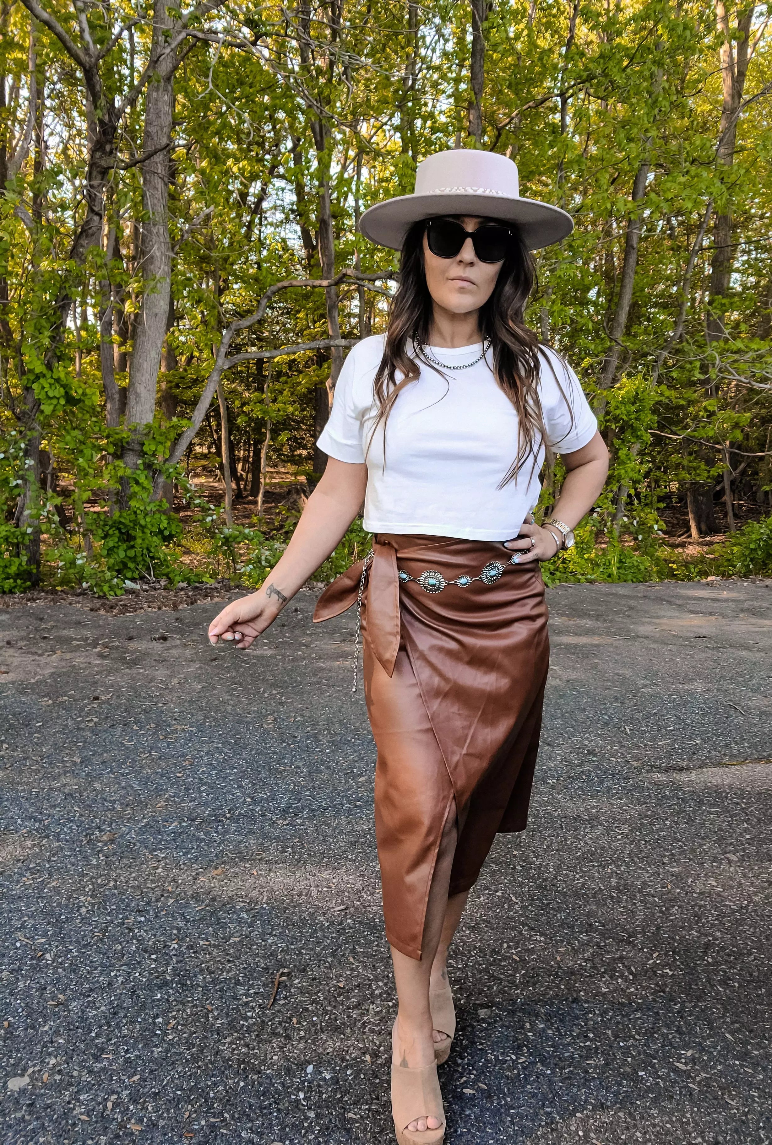 Abby Turquoise Western Chain Belt | concho belt | Abby Turquoise Western Chain Belt - Western Boho Chic Boutique