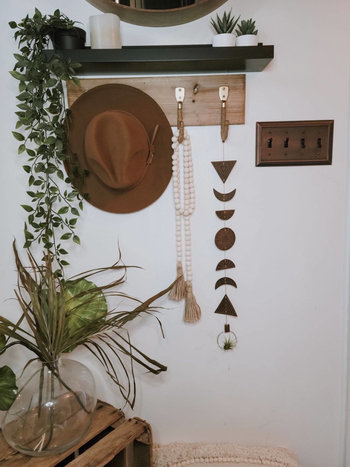 アクセサリー plants@painter Air Plant Holder Geomatrix Leather Wall Decor – The Bevel Label