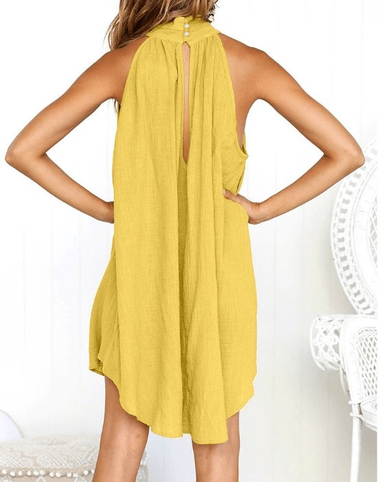 Bacala Halter Collar Dress | mini dress | Bacala Halter Collar Dress - Western Boho Chic Boutique