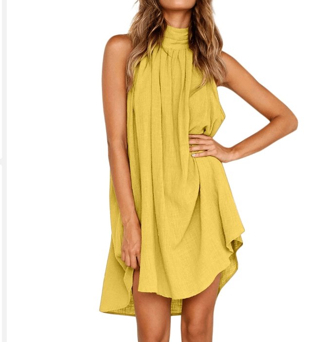 Bacala Halter Collar Dress | mini dress | Bacala Halter Collar Dress - Western Boho Chic Boutique