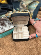Cowhide Jewelry Organizer Travel Case | jewelry holder | Cowhide Jewelry Organizer Travel Case - Western Boho Chic Boutique