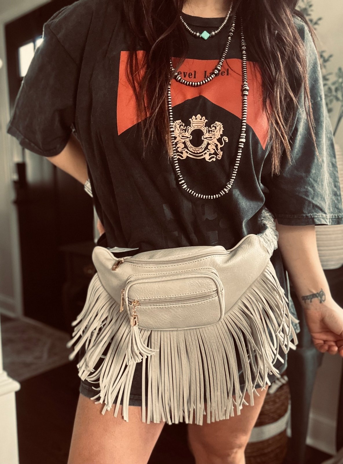 Creamy Fringe Crossbody Bag | purse | Creamy Fringe Crossbody Bag - Western Boho Chic Boutique