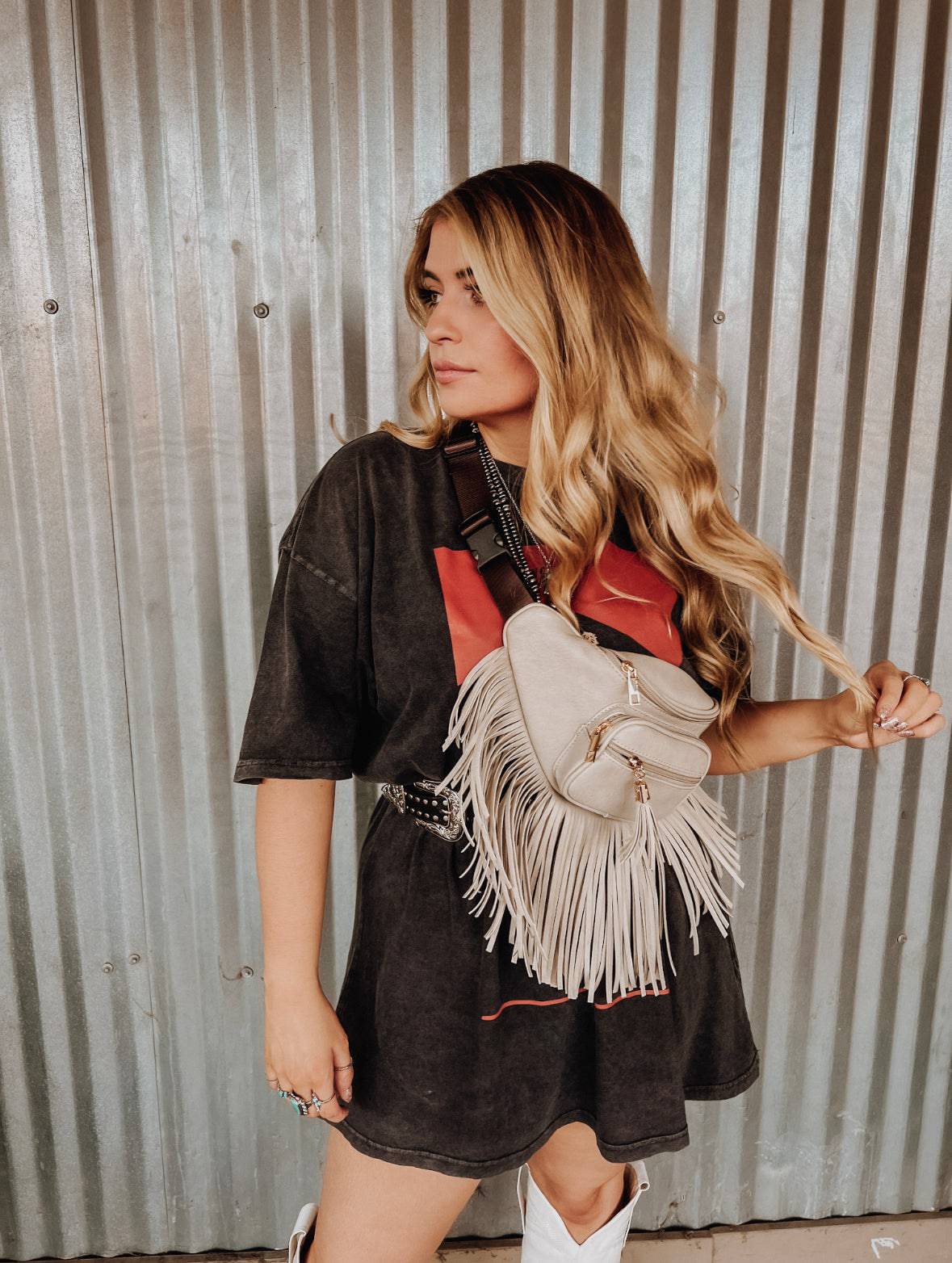 Crossbody with fringe Clearance