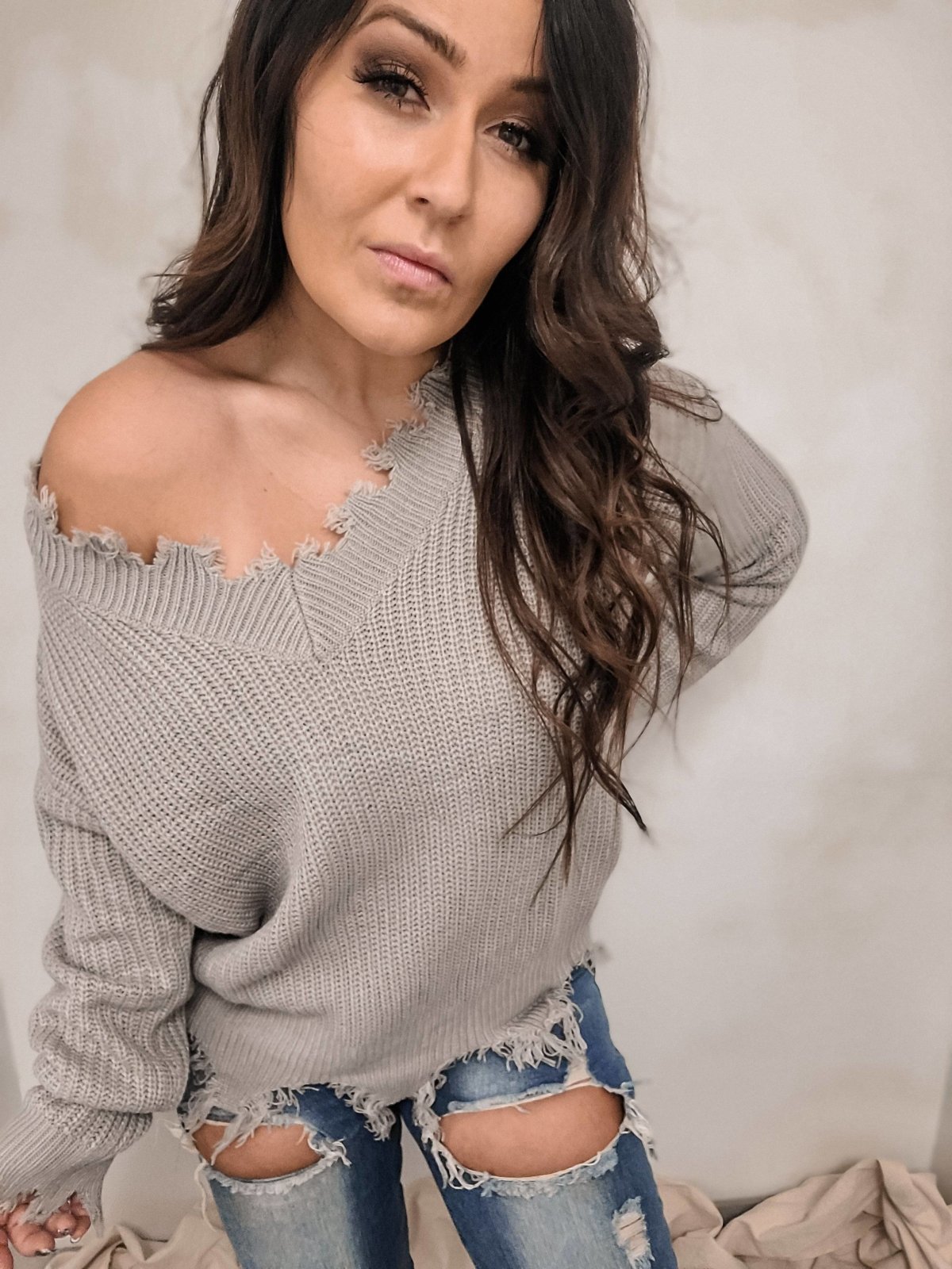 High Raise Distressed Jeans | distressed denim | High Raise Distressed Jeans - Western Boho Chic Boutique