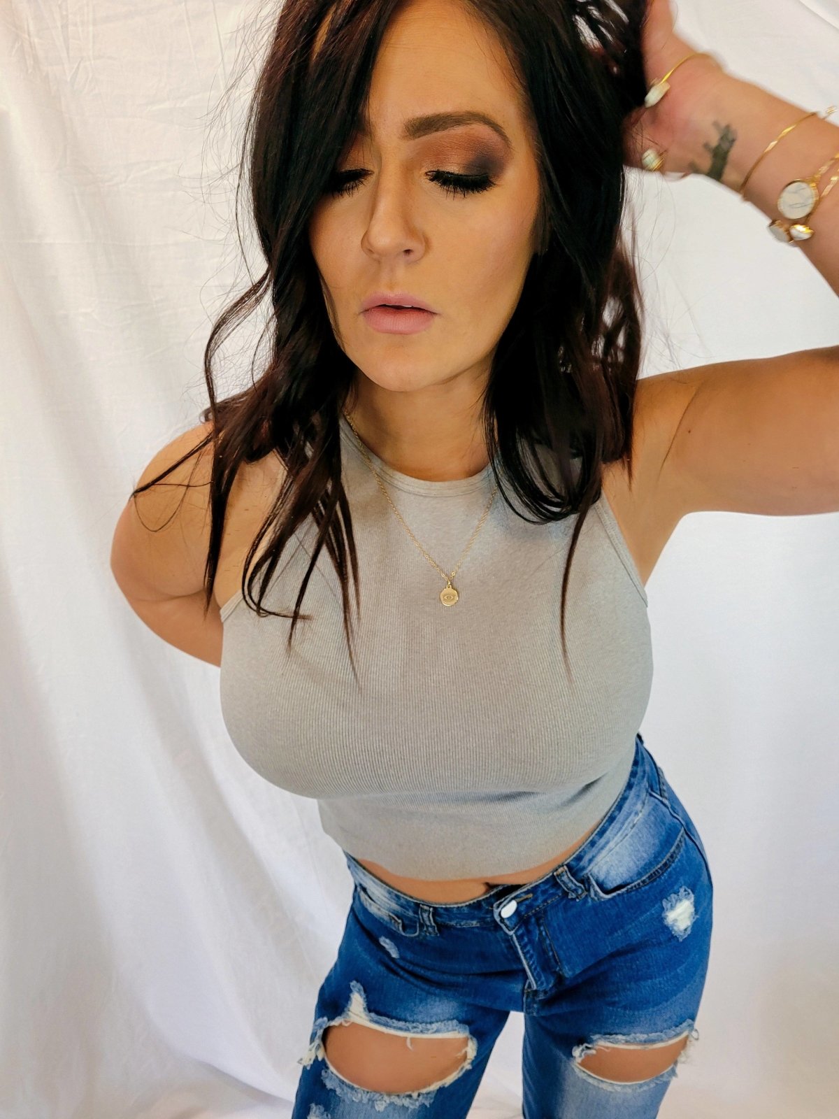 High Raise Distressed Jeans | distressed denim | High Raise Distressed Jeans - Western Boho Chic Boutique