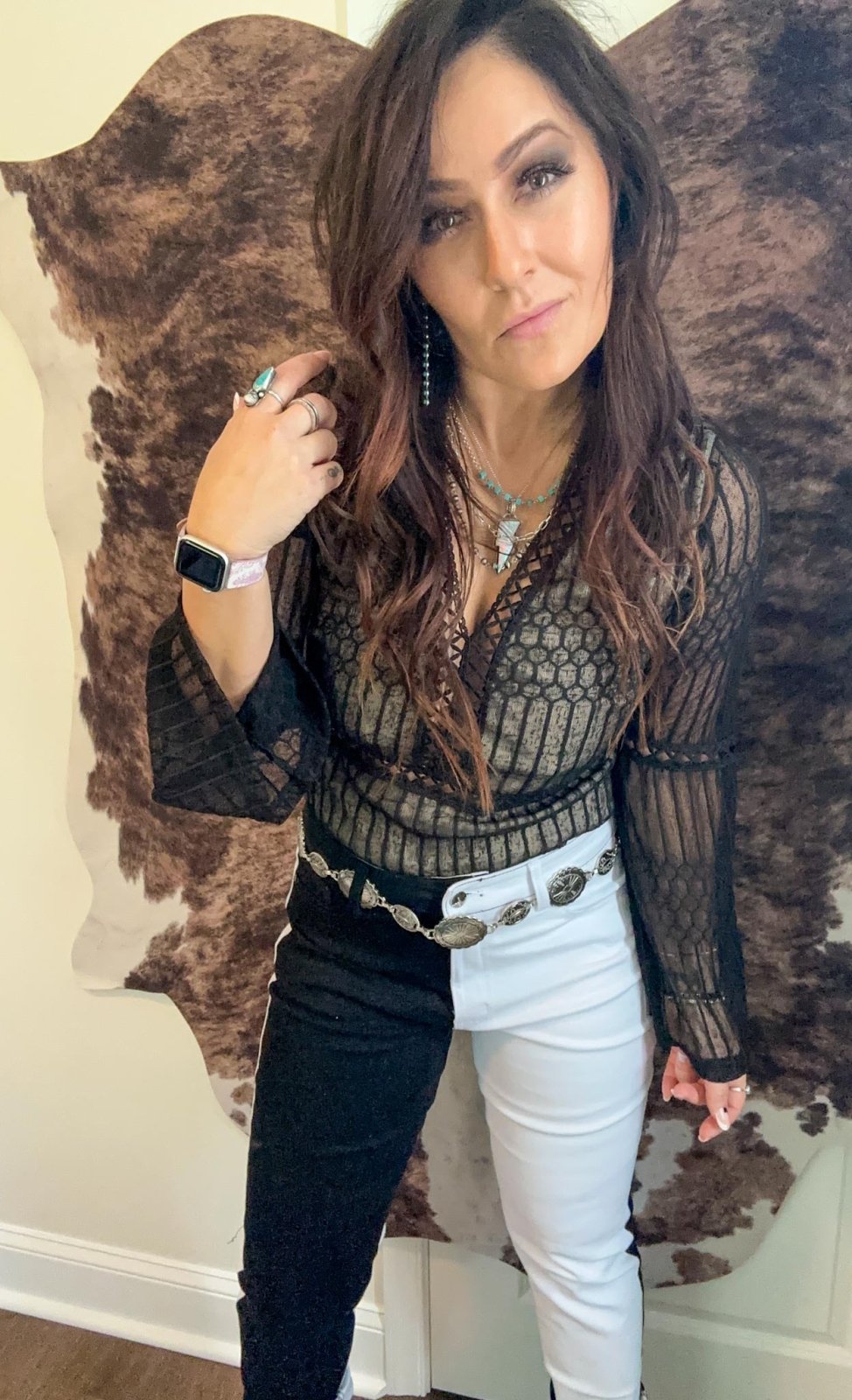 Black and White Poison Patchwork Jeans | pants |