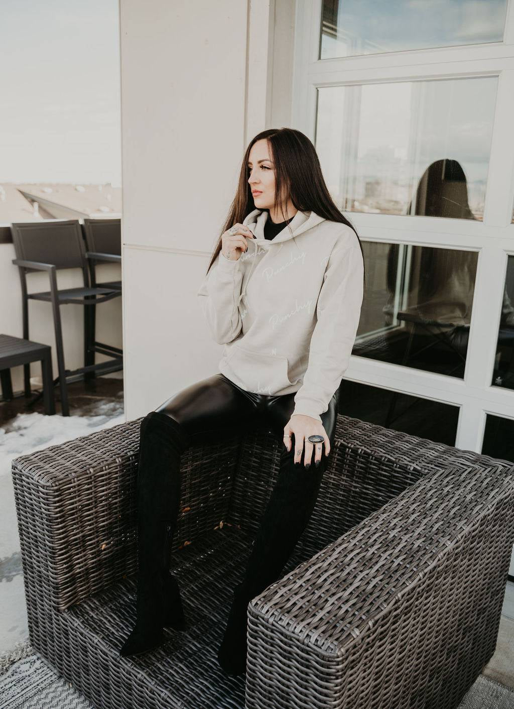 Tan Western Punchy Hoodie | HOODIE | Punchy Hoodie - Western Boho Chic Boutique