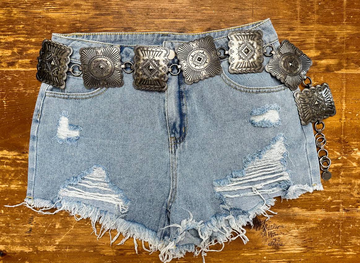 Reba Large Concho Belt | concho belt | Reba Large Concho Belt - Western Boho Chic Boutique