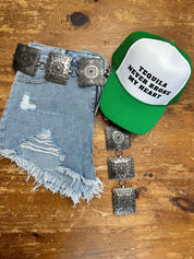 Reba Large Concho Belt | concho belt | Reba Large Concho Belt - Western Boho Chic Boutique