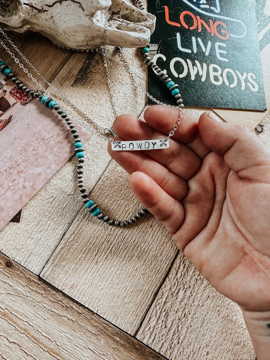 Rowdy Stamped Bar Necklace | necklace |