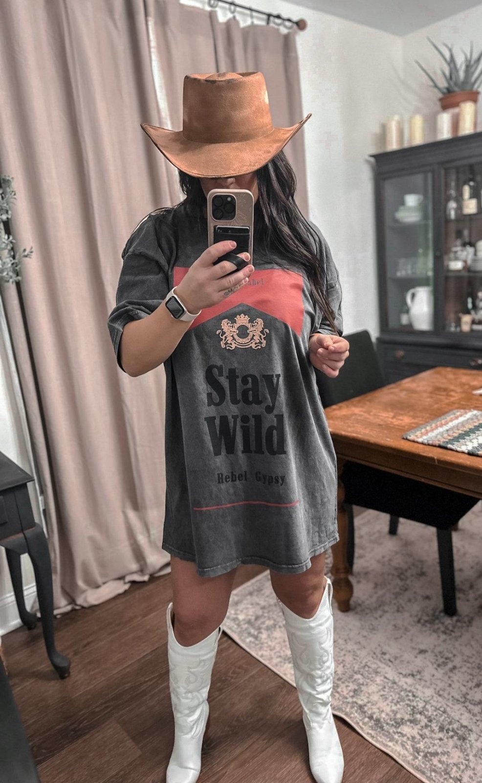 Charcoal Stay Wild T Shirt Dress | tee dress |