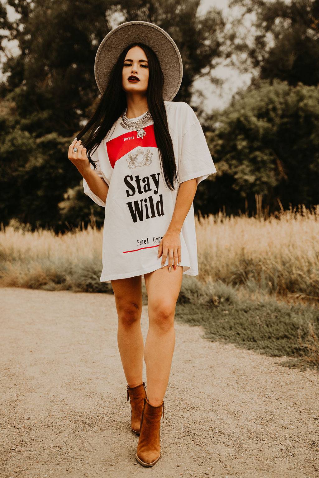 White Stay Wild T-Shirt Tee Dress | Shirts & Tops | Stay Wild T-Shirt Dress - Bevel Label Bohemian Boutique - Western Boho Chic Boutique