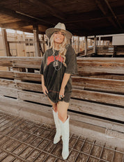 Charcoal Stay Wild T Shirt Dress | tee dress |