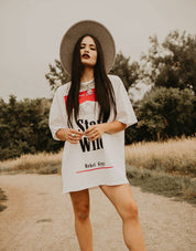 White Stay Wild T-Shirt Tee Dress | Shirts & Tops | Stay Wild T-Shirt Dress - Bevel Label Bohemian Boutique - Western Boho Chic Boutique