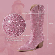 Tall Blush Rhinestone Cowgirl Boots | ladies shoes | Tall Blush Rhinestone Cowgirl Boots