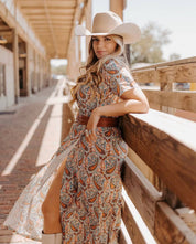 Turquoise Floral Maxi Dress | Dresses | Turquoise Floral Maxi Dress - Western Boho Chic Boutique
