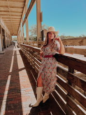 Turquoise Floral Maxi Dress | Dresses | Turquoise Floral Maxi Dress - Western Boho Chic Boutique