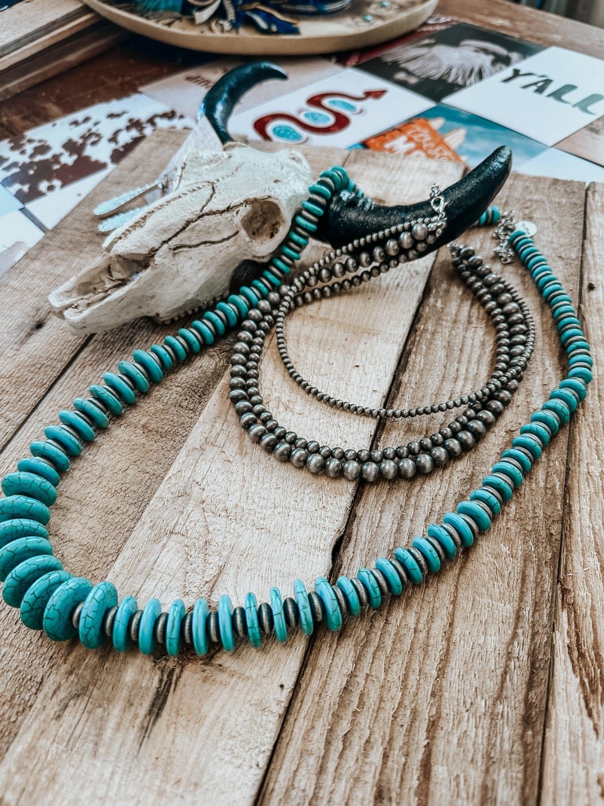Western Pearl Layered Shorty Necklace | necklace |