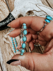 Western Turquoise Hoop Earrings | jewerly |