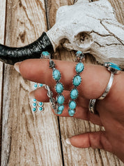 Western Turquoise Hoop Earrings | jewerly |
