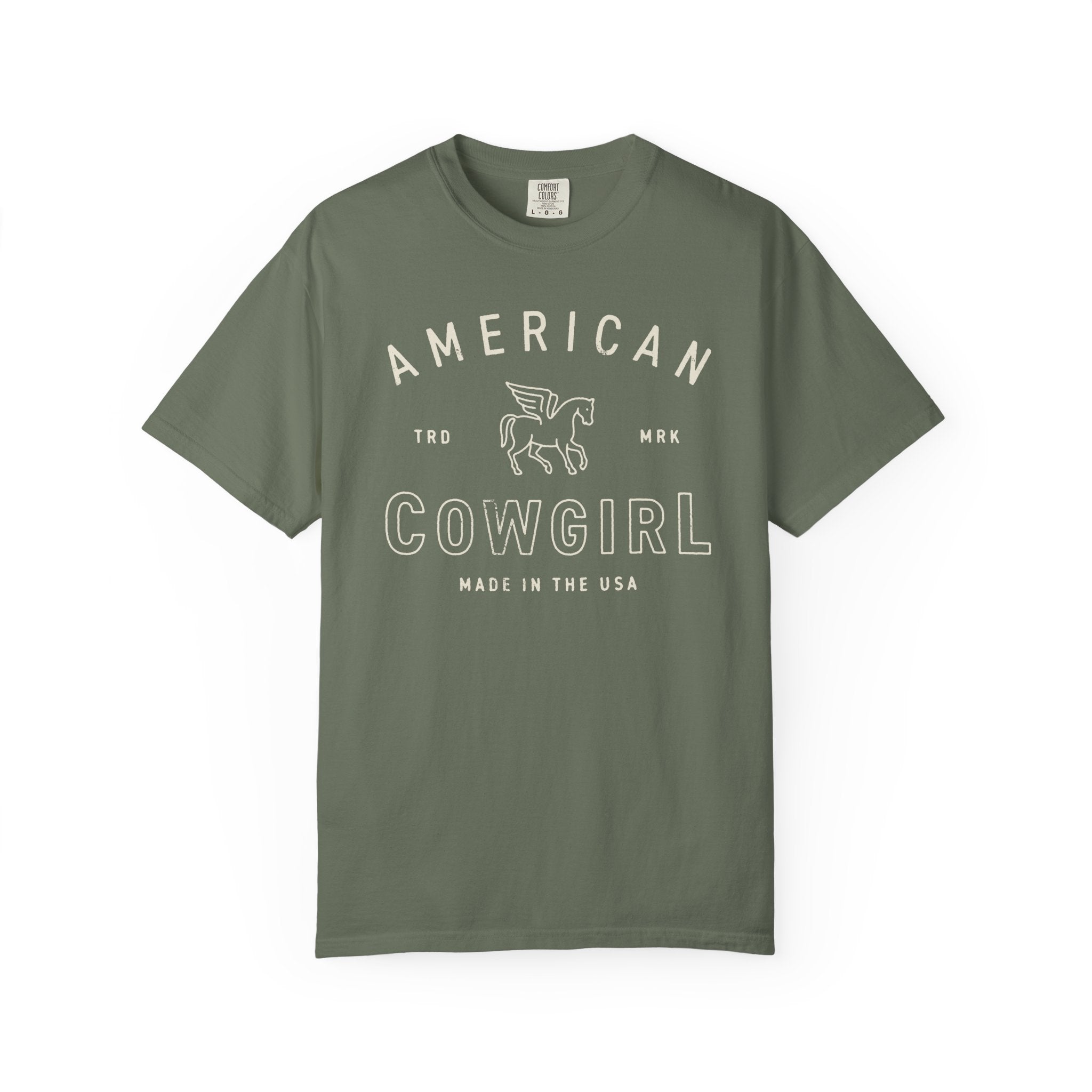 American Cowgirl T-shirt | Retro Winged Horse Western Graphic | American Cowgirl Shirt | Western Graphic Tee | Cowgirl T-Shirt | Rodeo Country Western Tee | Vintage Cowgirl Top
