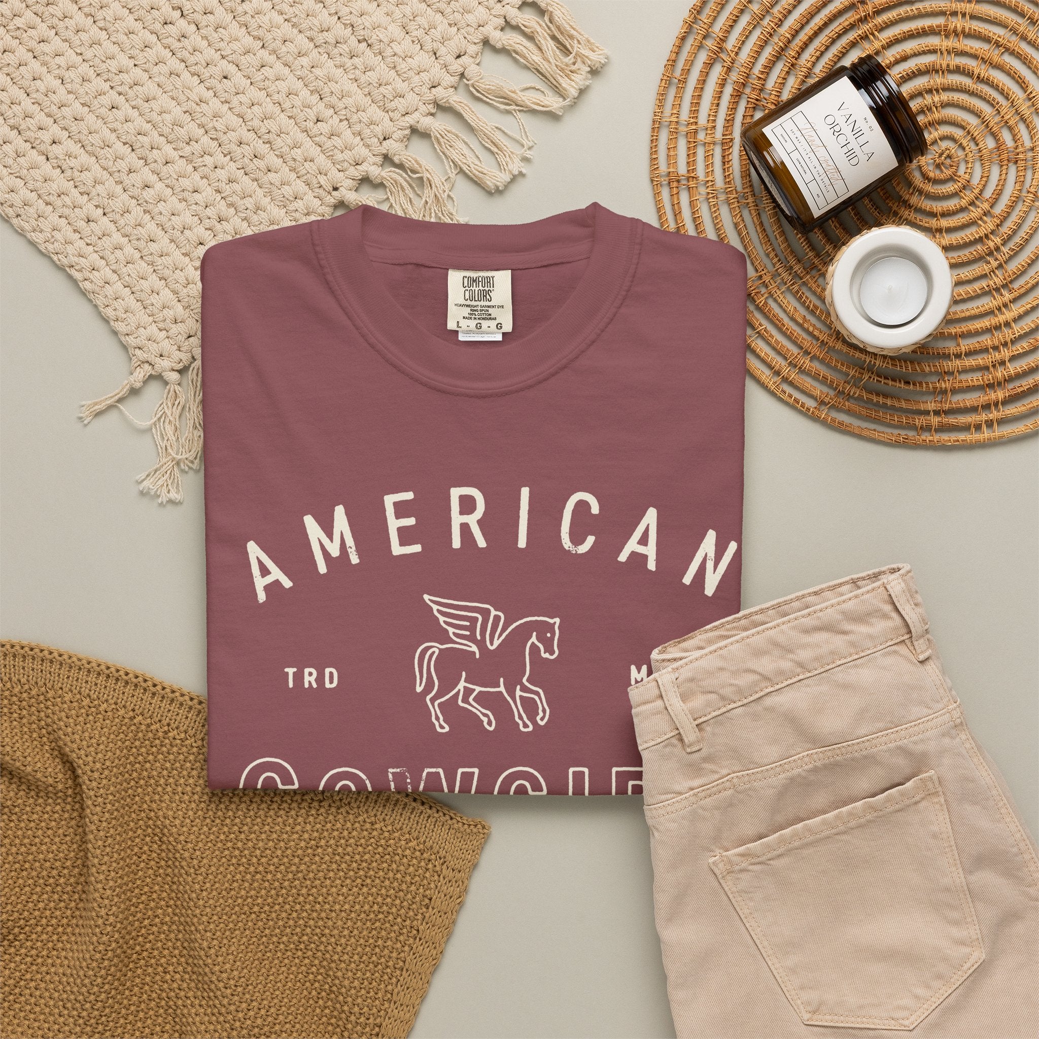 American Cowgirl T-shirt | Retro Winged Horse Western Graphic | American Cowgirl Shirt | Western Graphic Tee | Cowgirl T-Shirt | Rodeo Country Western Tee | Vintage Cowgirl Top