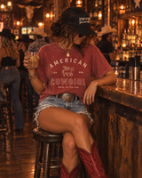 American Cowgirl T-shirt | Retro Winged Horse Western Graphic | American Cowgirl Shirt | Western Graphic Tee | Cowgirl T-Shirt | Rodeo Country Western Tee | Vintage Cowgirl Top
