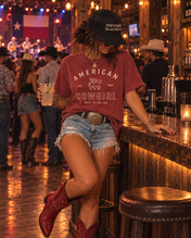 American Cowgirl T-shirt | Retro Winged Horse Western Graphic | American Cowgirl Shirt | Western Graphic Tee | Cowgirl T-Shirt | Rodeo Country Western Tee | Vintage Cowgirl Top