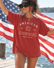 American Cowgirl T-shirt | Retro Winged Horse Western Graphic | American Cowgirl Shirt | Western Graphic Tee | Cowgirl T-Shirt | Rodeo Country Western Tee | Vintage Cowgirl Top