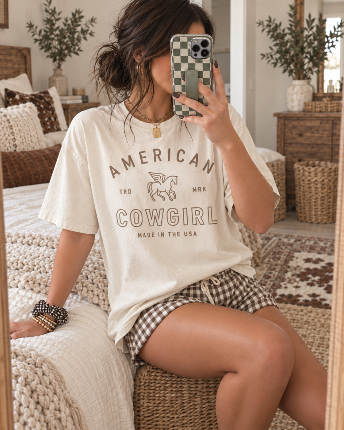 American Cowgirl T-shirt | Retro Winged Horse Western Graphic | American Cowgirl Shirt | Western Graphic Tee | Cowgirl T-Shirt | Rodeo Country Western Tee | Vintage Cowgirl Top