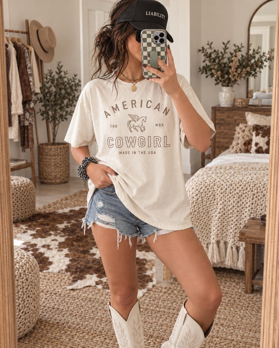 American Cowgirl T-shirt | Retro Winged Horse Western Graphic | American Cowgirl Shirt | Western Graphic Tee | Cowgirl T-Shirt | Rodeo Country Western Tee | Vintage Cowgirl Top