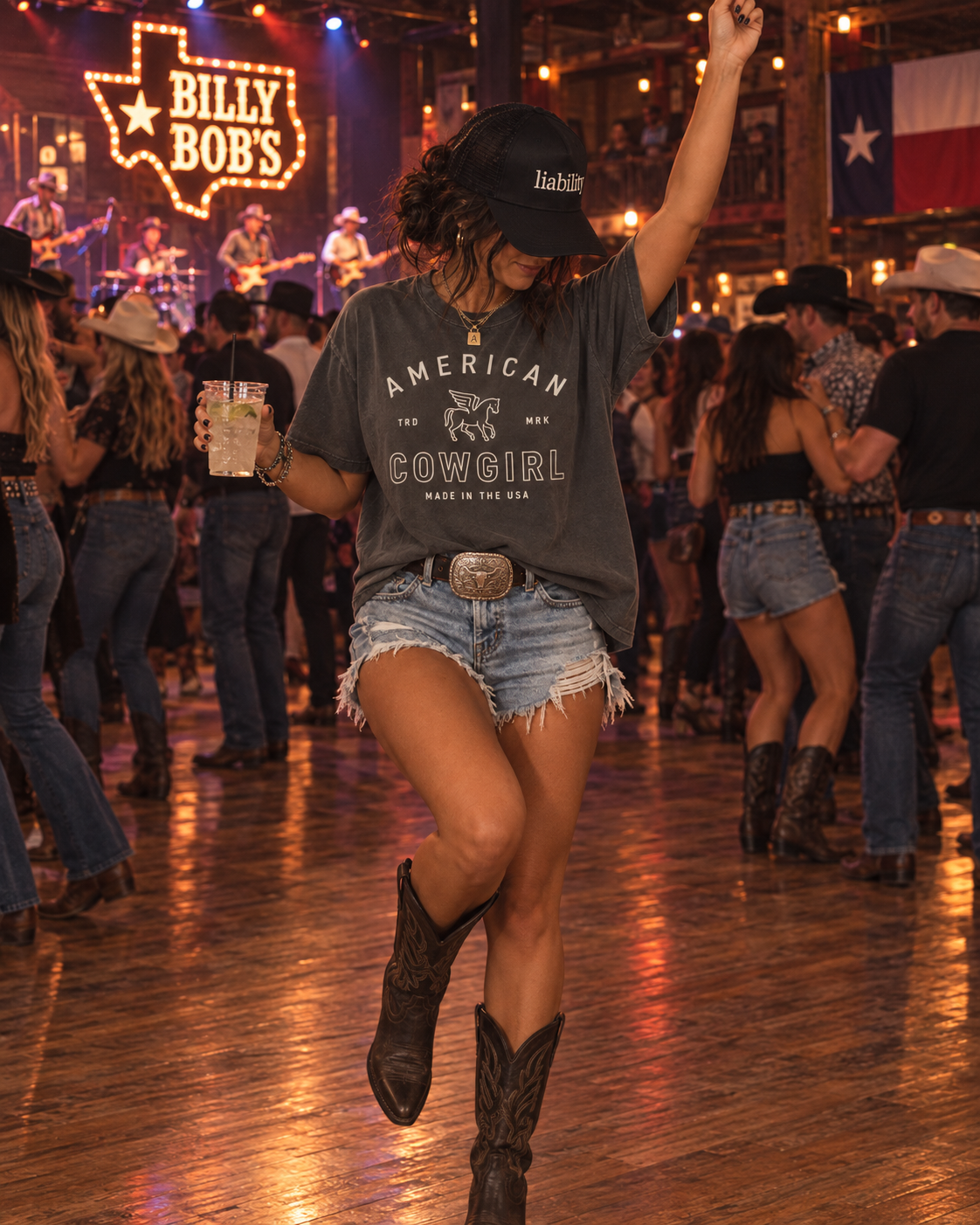 American Cowgirl T-shirt | Retro Winged Horse Western Graphic | American Cowgirl Shirt | Western Graphic Tee | Cowgirl T-Shirt | Rodeo Country Western Tee | Vintage Cowgirl Top