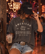 American Cowgirl T-shirt | Retro Winged Horse Western Graphic | American Cowgirl Shirt | Western Graphic Tee | Cowgirl T-Shirt | Rodeo Country Western Tee | Vintage Cowgirl Top
