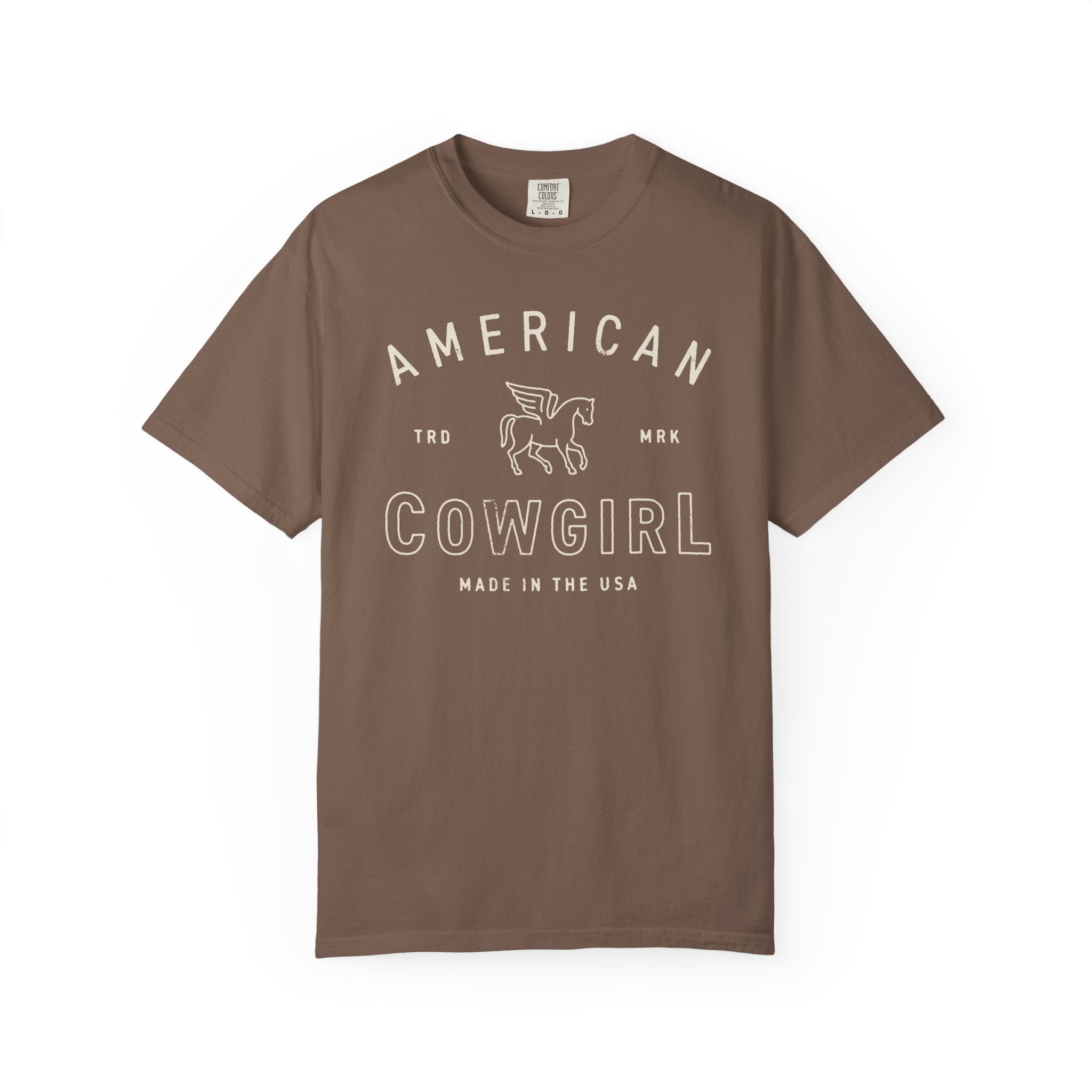 American Cowgirl T-shirt | Retro Winged Horse Western Graphic | American Cowgirl Shirt | Western Graphic Tee | Cowgirl T-Shirt | Rodeo Country Western Tee | Vintage Cowgirl Top
