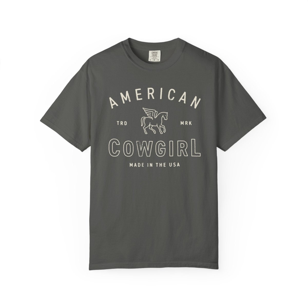 American Cowgirl T-shirt | Retro Winged Horse Western Graphic | American Cowgirl Shirt | Western Graphic Tee | Cowgirl T-Shirt | Rodeo Country Western Tee | Vintage Cowgirl Top - T-Shirt