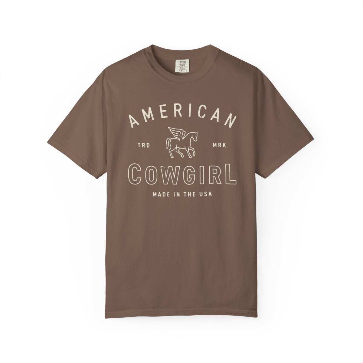 American Cowgirl T-shirt | Retro Winged Horse Western Graphic | American Cowgirl Shirt | Western Graphic Tee | Cowgirl T-Shirt | Rodeo Country Western Tee | Vintage Cowgirl Top - T-Shirt