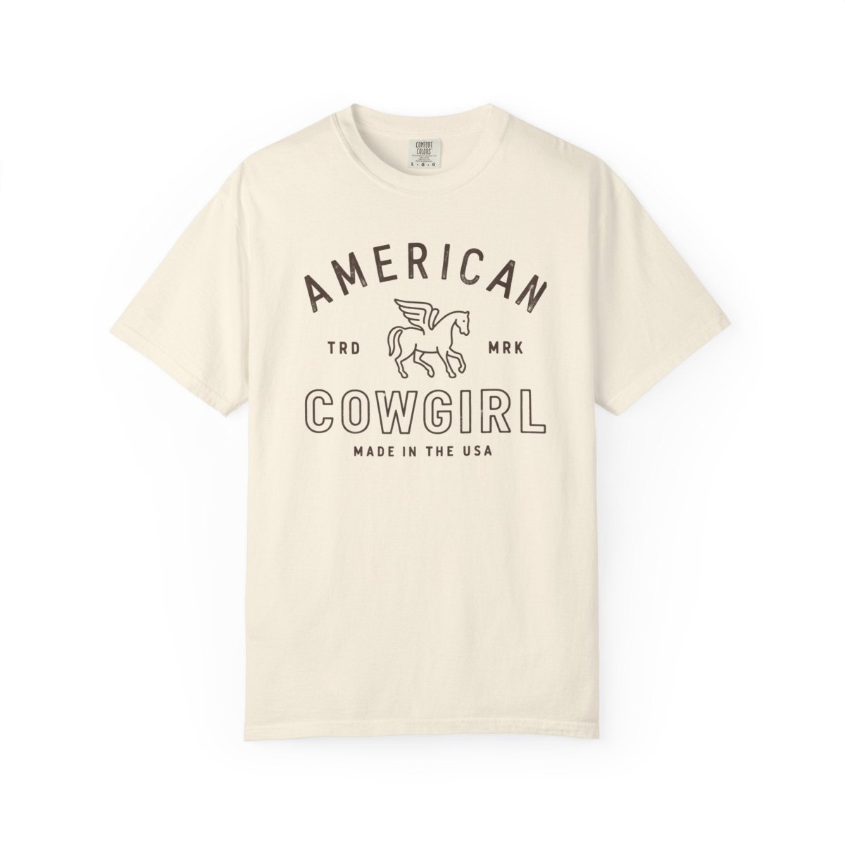 American Cowgirl T-shirt | Retro Winged Horse Western Graphic | American Cowgirl Shirt | Western Graphic Tee | Cowgirl T-Shirt | Rodeo Country Western Tee | Vintage Cowgirl Top - T-Shirt