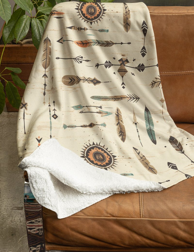 Arrowhead Velveteen Plush Blanket - blanket