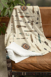 Arrowhead Velveteen Plush Blanket - blanket