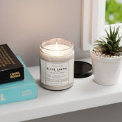 Black Santal Sea Salt Soy Candle | Home Decor |