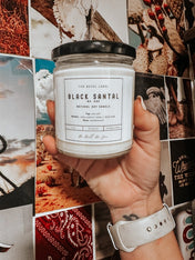 Black Santal Sea Salt Soy Candle | Home Decor |